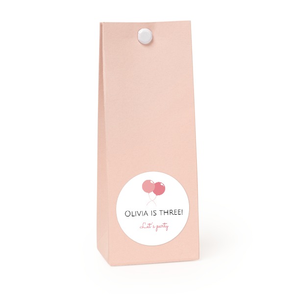 Sachet confiseur rond rose lot de 12