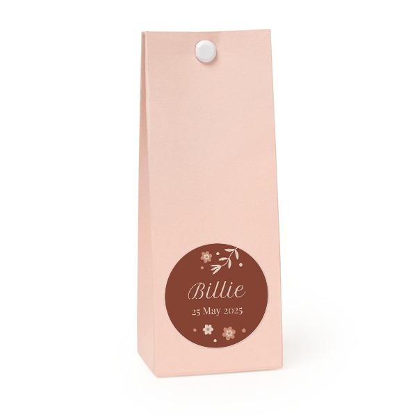 Rosa runde Geschenktüte - 12 Stk. 