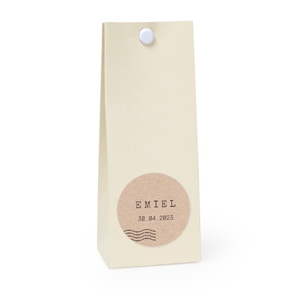 Sachet confiseur rond vanille lot de 12