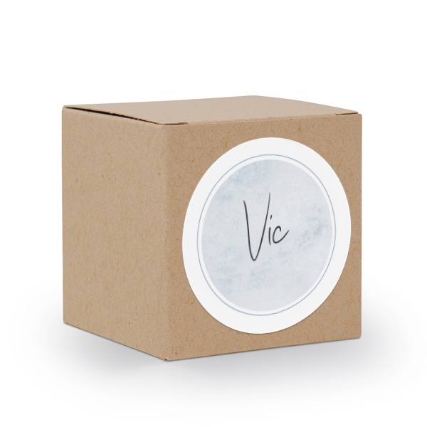BoĂźte en papier naturel, sticker rond (lot de 24) BoĂźte en papier naturel, sticker rond (lot de 24)