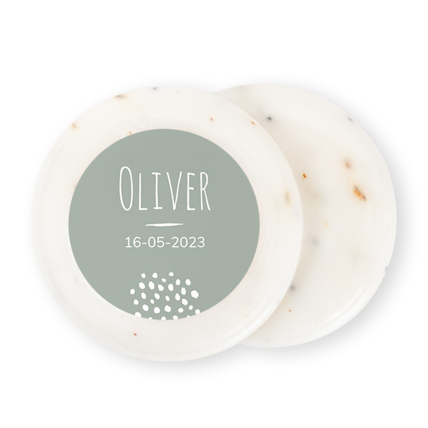 Round Bar of Soap with Sticker (set of 12) Round Bar of Soap with Sticker (set of 12)