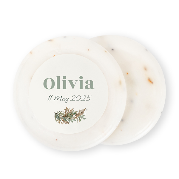 Round Bar of Soap with Sticker (set of 12) Round Bar of Soap with Sticker (set of 12)