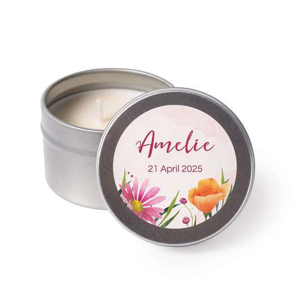 Waxinelichtjes met sticker - Set van 24