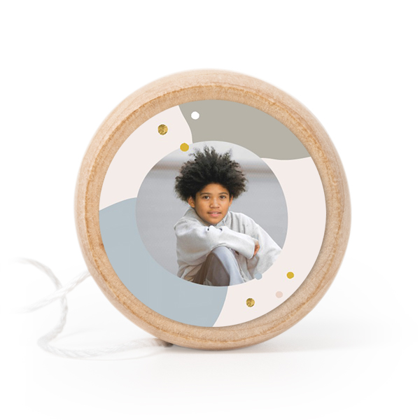 Holz Jojo Set personalisiert mit Fotostickern - 12 Stk.