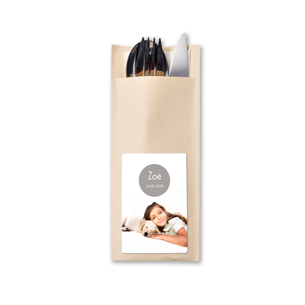 Cutlery envelope beige - set of 24