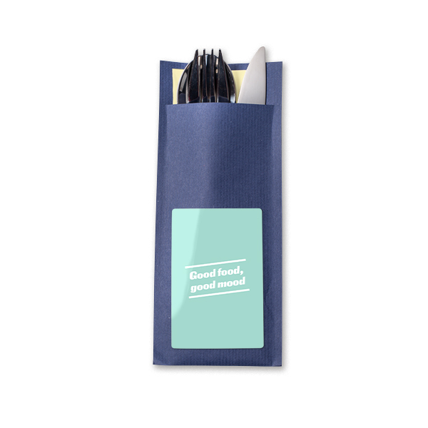 Cutlery envelope dark blue - set of 24