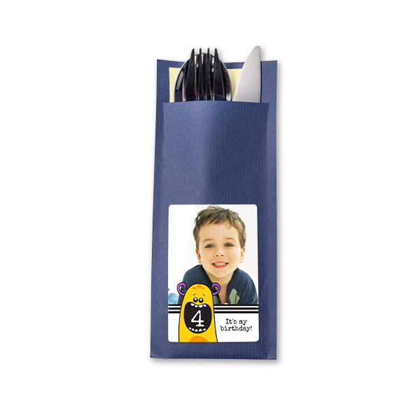 Cutlery envelope dark blue - set of 24