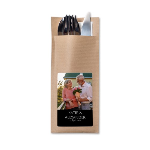 Besteckbeutel Kraftpapier braun - 24 Stk.