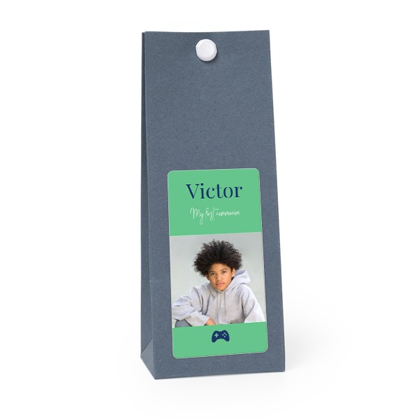 Blaue rechteckige Geschenktüte - 12 Stk. 