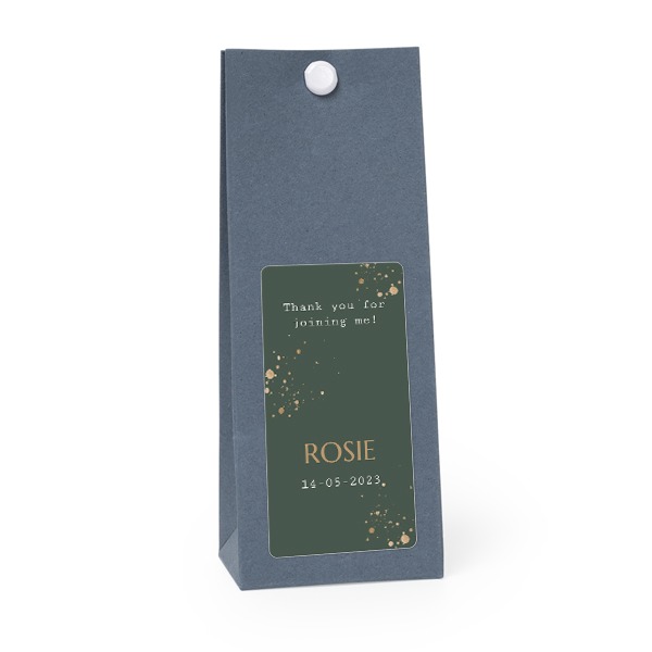 Sachet confiseur rectangle bleu lot de 12 Sachet confiseur rectangle bleu lot de 12