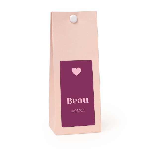 Rosa rechteckige Geschenktüte - 12 Stk. 