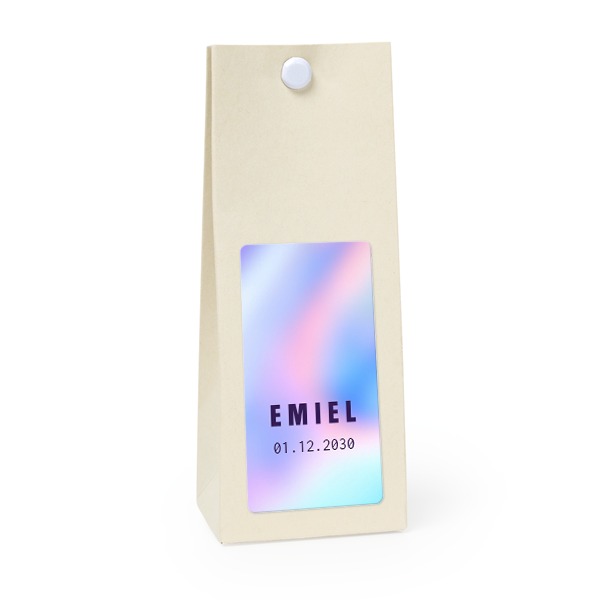 Beige rechteckige Geschenktüte - 12 Stk. 