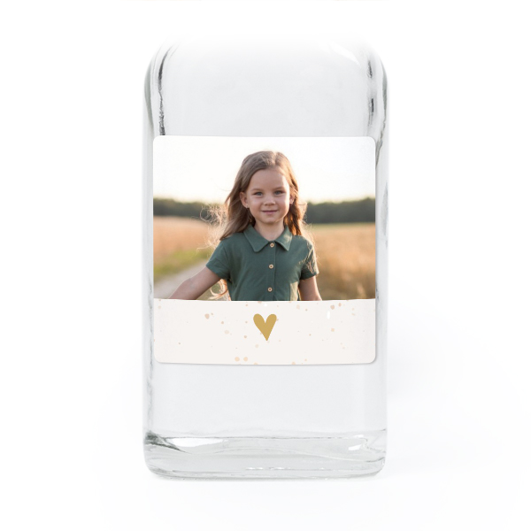 Mini bottles with square stickers – Set of 12