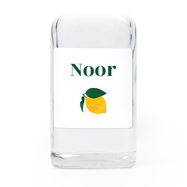 Mini-Flaschen mit Sticker Quadratisch - 12 Stk. 