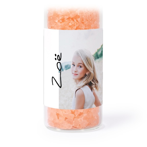 Tube avec sticker carré & sel de bain rose (lot de 12) Tube avec sticker carré & sel de bain rose (lot de 12)