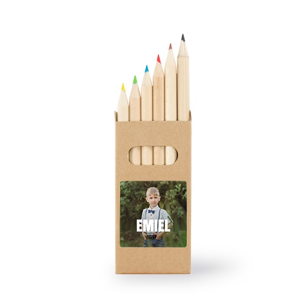 Farbstifte (12 Stk.) Sticker Quadrat