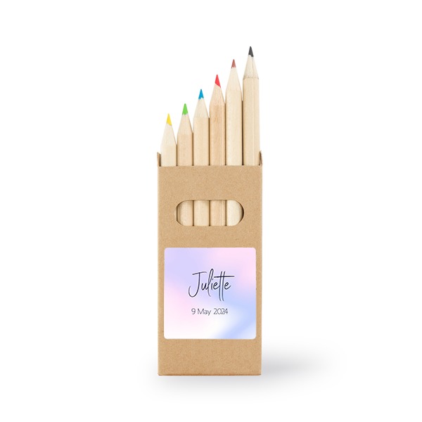 Colored Pencils Sticker Square (Set of 12)
