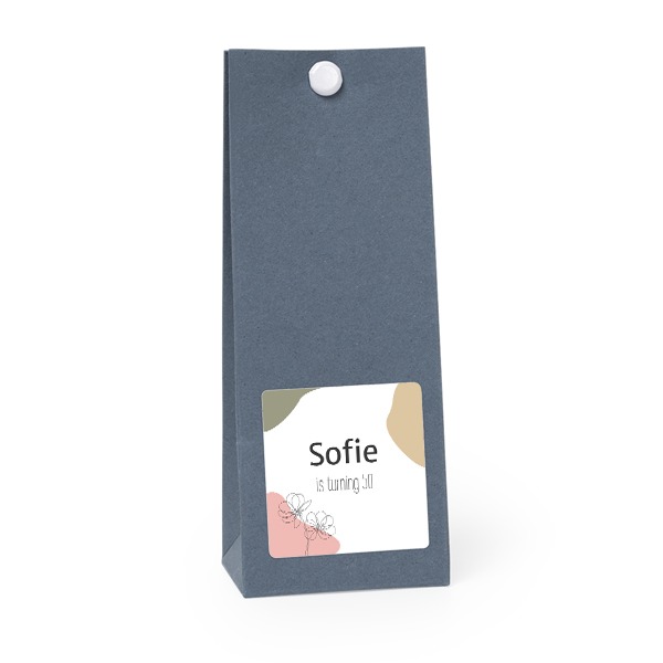 Sachet confiseur carré bleu lot de 12