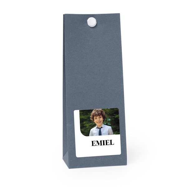 Sachet confiseur carré bleu lot de 12