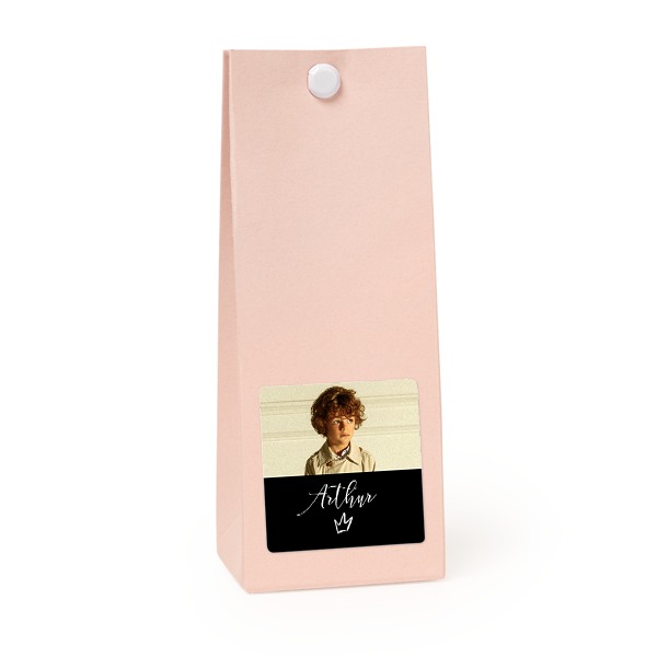 Sachet confiseur carré rose lot de 12