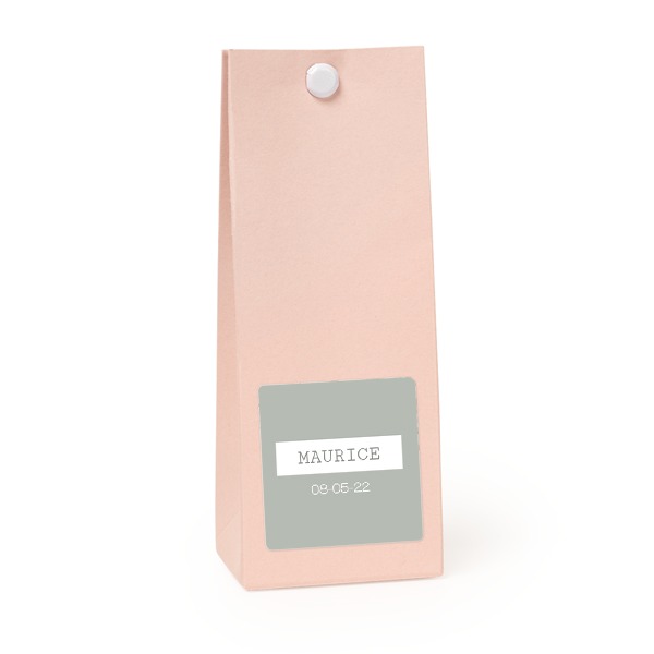 Sachet confiseur carré rose lot de 12