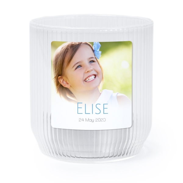 Windlichter transparent mit Aufkleber Quadratisch- 6 Stk. 