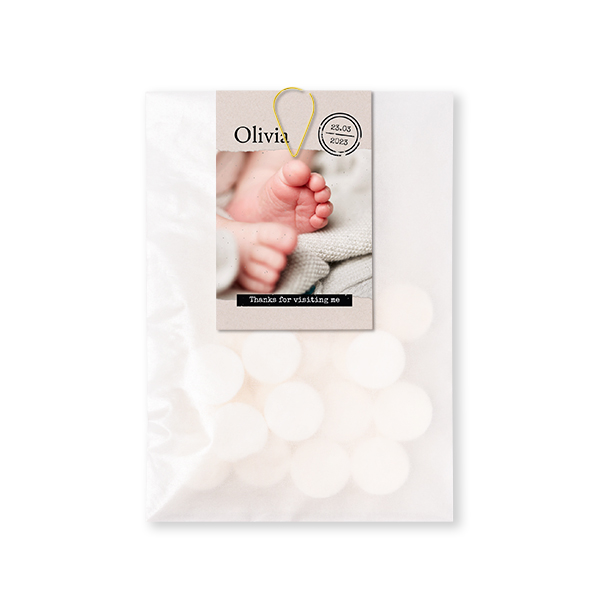 Snoepzakje DIY Paperclip Goud - Set van 12