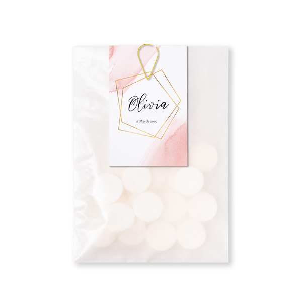 Snoepzakje DIY Paperclip Goud - Set van 12