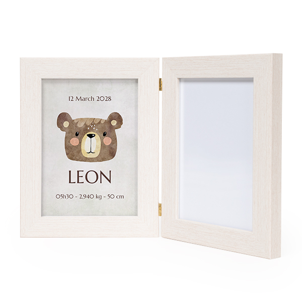 Baby footprint kit with frame and photo Baby footprint kit with frame and photo