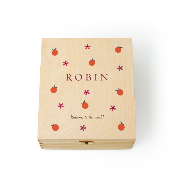 Memory box with print