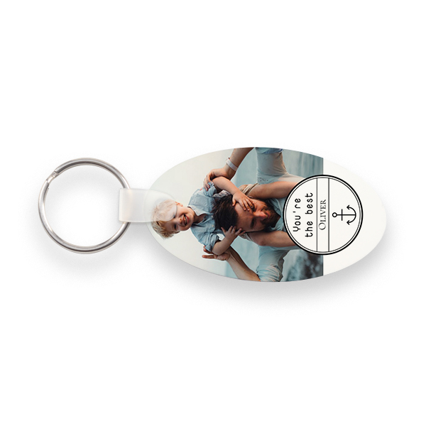 Porte-clés photo alu ovale Porte-clés photo alu ovale