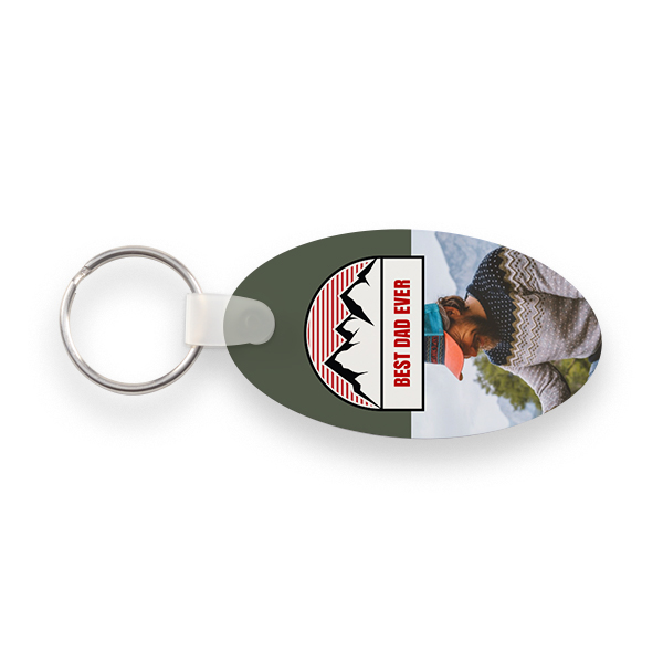 Porte-clés photo alu ovale Porte-clés photo alu ovale