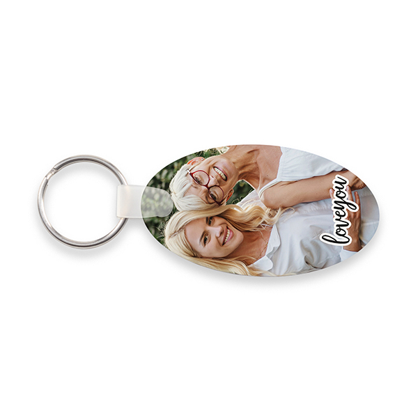 Porte-clés photo alu ovale Porte-clés photo alu ovale