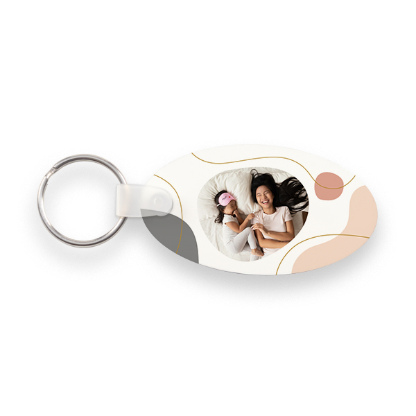 Porte-clés photo alu ovale Porte-clés photo alu ovale