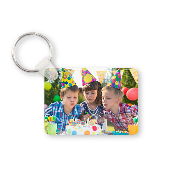 Porte-clés photo alu rectangulaire Porte-clés photo alu rectangulaire