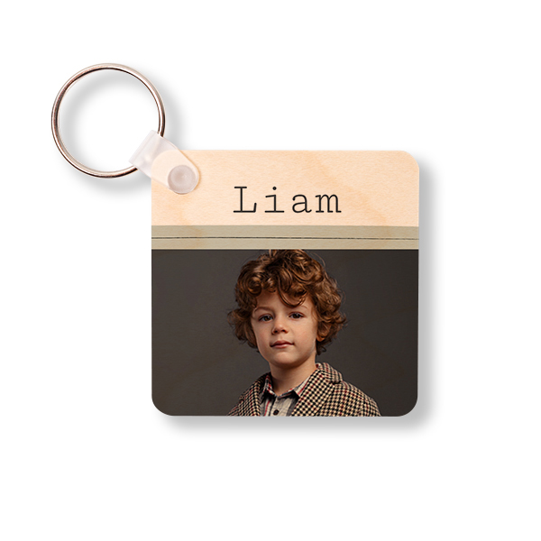 Wooden Key Ring Square Wooden Key Ring Square