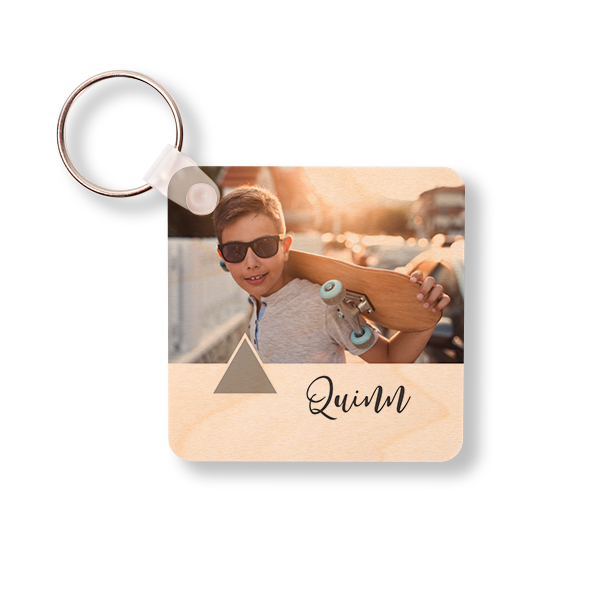 Wooden Key Ring Square Wooden Key Ring Square