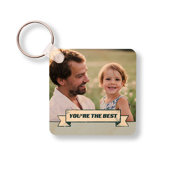 Wooden Key Ring Square Wooden Key Ring Square