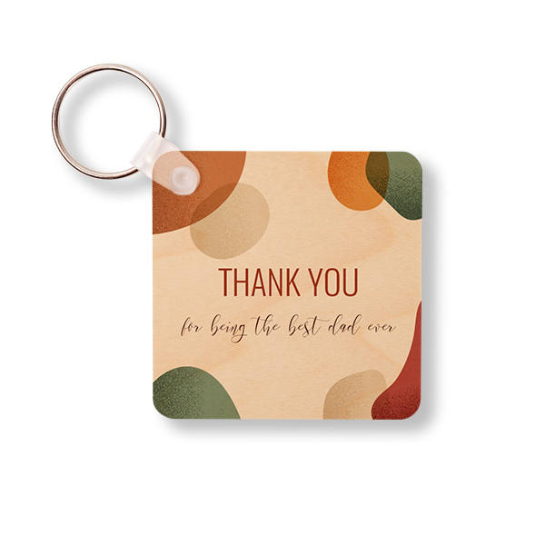 Wooden Key Ring Square Wooden Key Ring Square