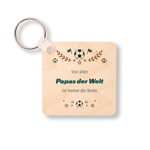 Wooden Key Ring Square Wooden Key Ring Square