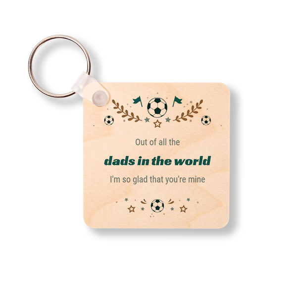 Wooden Key Ring Square Wooden Key Ring Square