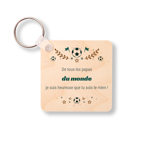Porte-clés en bois Carré Porte-clés en bois Carré