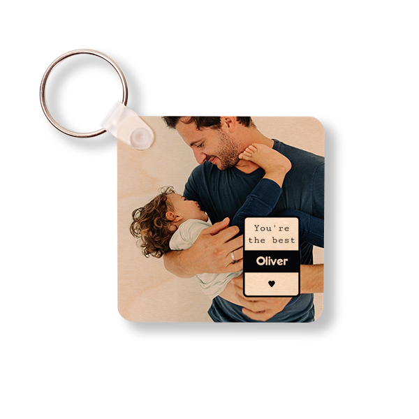 Houten sleutelhanger Vierkant Houten sleutelhanger Vierkant
