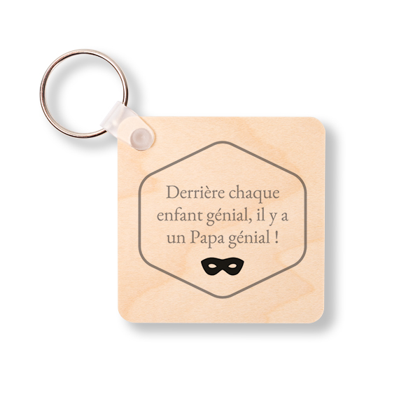 Porte-clés en bois Carré Porte-clés en bois Carré