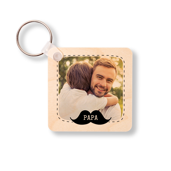 Wooden Key Ring Square Wooden Key Ring Square