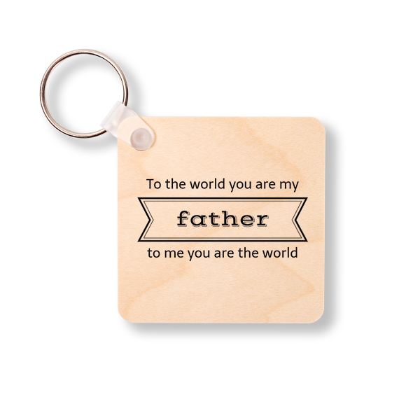 Wooden Key Ring Square Wooden Key Ring Square