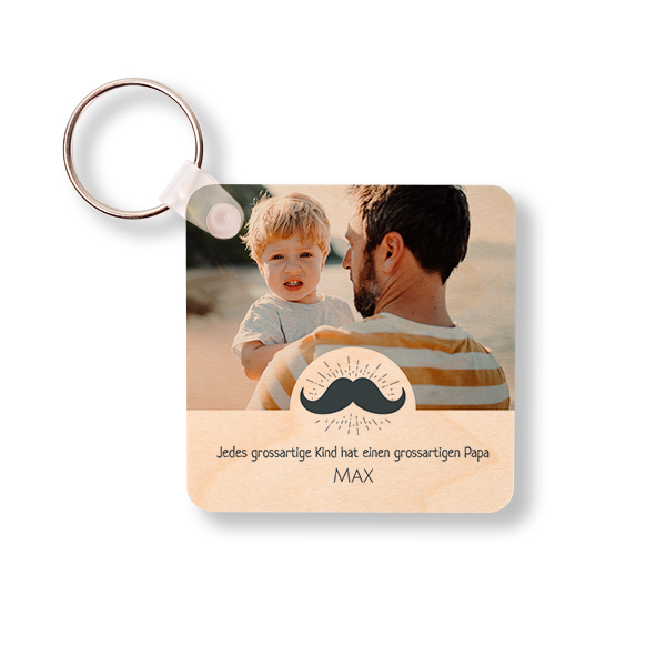 Wooden Key Ring Square Wooden Key Ring Square