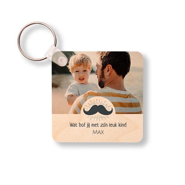 Houten sleutelhanger Vierkant Houten sleutelhanger Vierkant