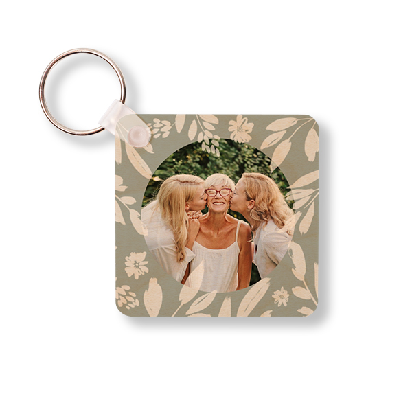 Houten sleutelhanger Vierkant Houten sleutelhanger Vierkant