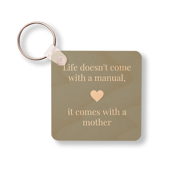 Wooden Key Ring Square Wooden Key Ring Square